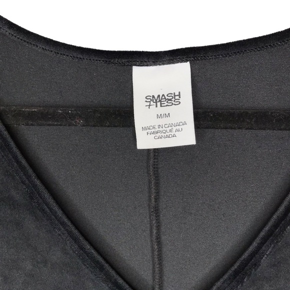 Women's Medium Smash + Tess Friday Velour Jumpsuit in Midnight Black Romper - Picture 7 of 13